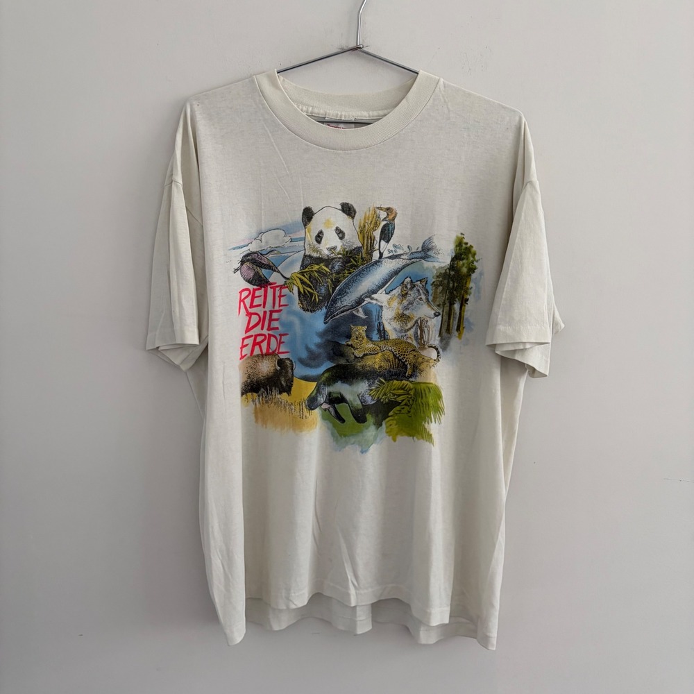 Vintage Tennessee River Rette Die Erde Save The Earth Graphic Tee XXL White